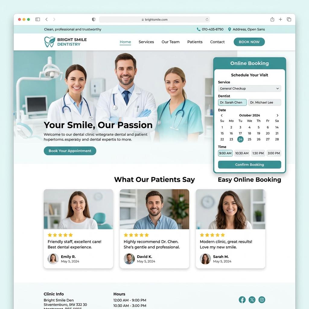Dental Clinic Portal Mockup
