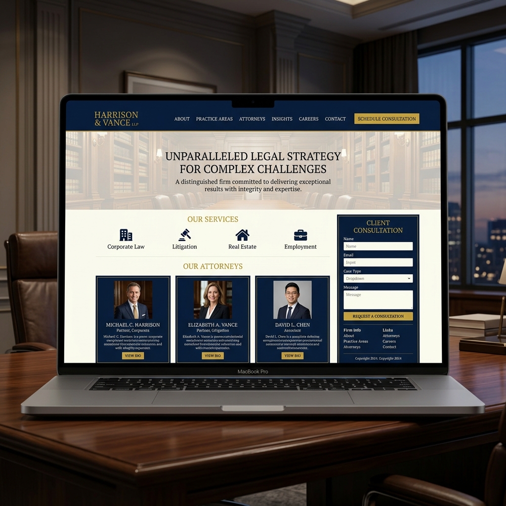 Law Firm Landing Page Mockup